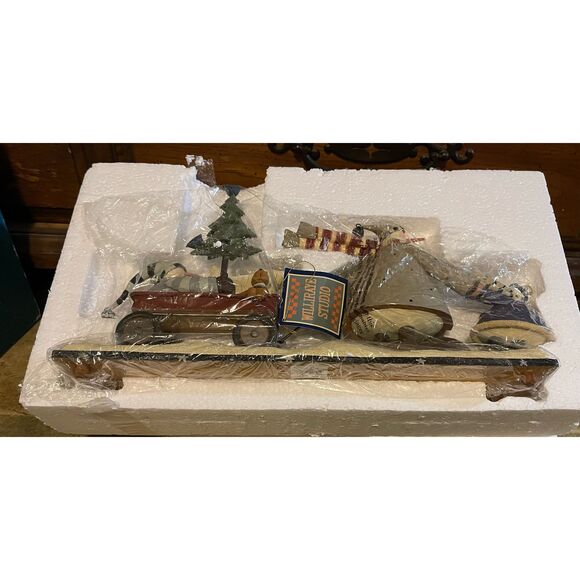 Williraye Studio 2006 “Tree for Me” Winter Snowman Wagon Dog Bells Birds WW2576 - Picture 9 of 15